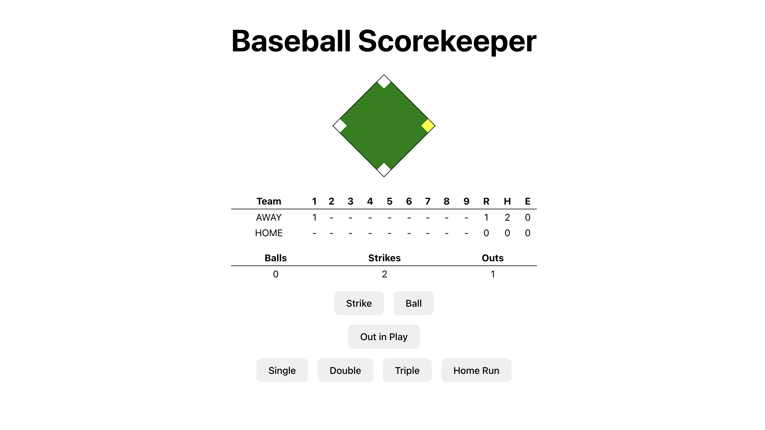 Baseball Scorekeeper image